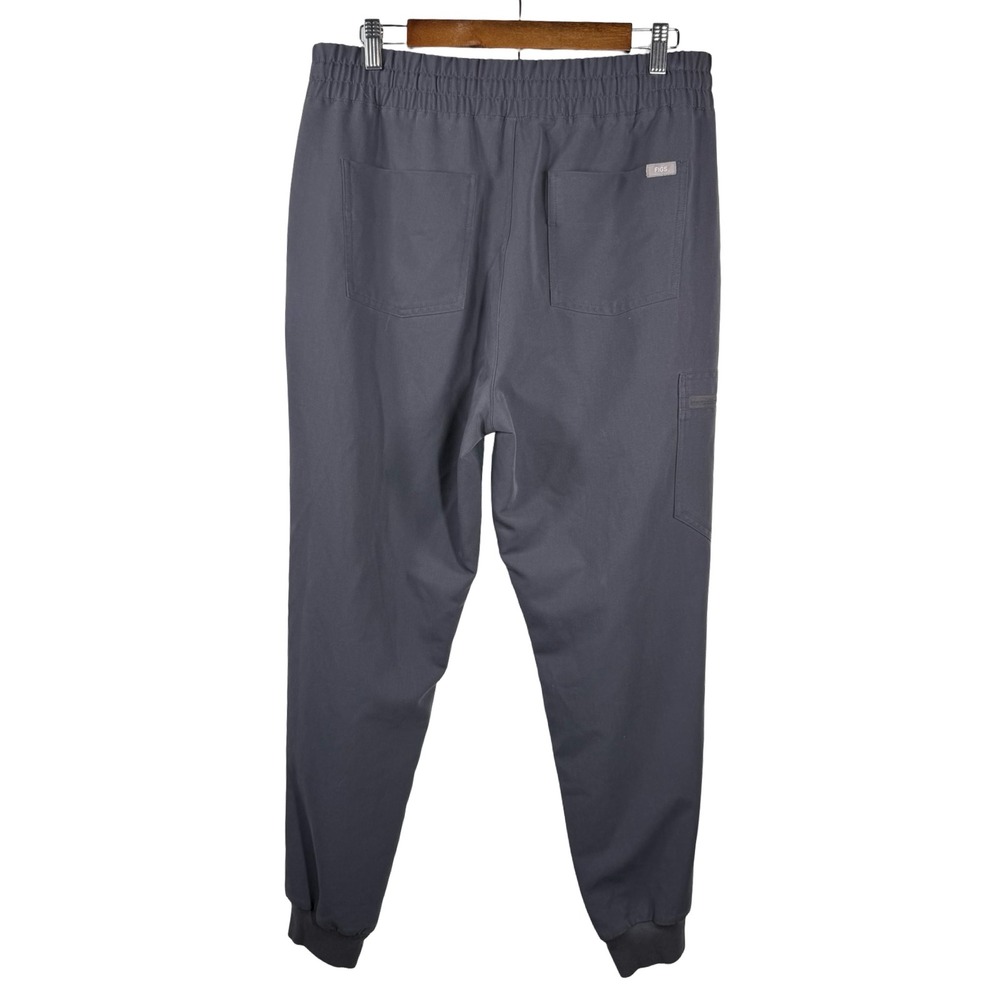 FIGS Charcoal Grey Zamorra Jogger Scrub Pants Women Large Red Drawstring - Picture 4 of 9